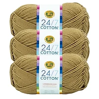 Lion Brand 24/7 Cotton® Yarn #4 Medium/Worsted Cotton Yarn 100g/170m 3-Pack