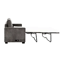 Valencia 81in. Grey Queen Size Sleeper Sofa Bed with USB & Outlet