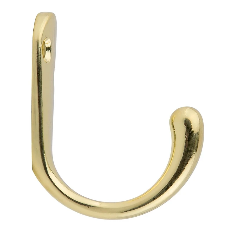 Era Single Hook 2-Pack Gold, 1.70 x 0.67 x 1.42 in