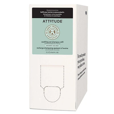 ATTITUDE Furry Friends, Shampooing, Apaisant à l'Avoine, Sans Odeur, Soins pour Animaux de Compagnie, Shampooing pour Chien, 2L