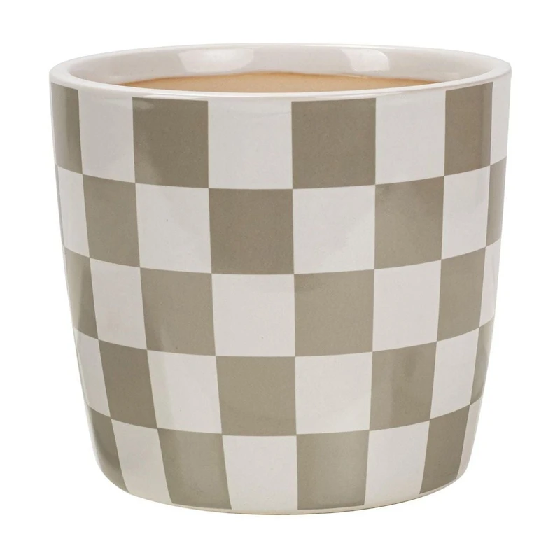 Mainstays 6 inch Gris Check planteur MS 6 in. gris Check planteur