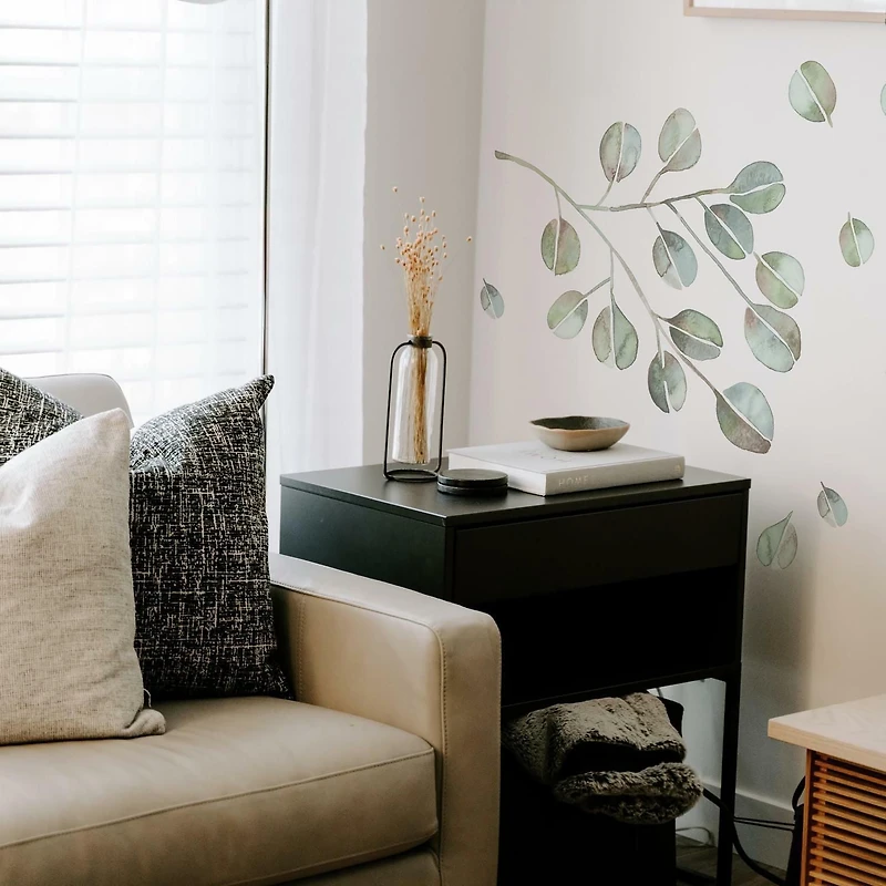 CATCOQ EUCALYPTUS GIANT PEEL & STICK WALL DECALS, EUCALYPTUS WALL DECAL