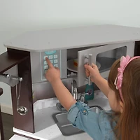 KidKraft Ultimate Corner Play Kitchen with Lights & Sounds - Espresso