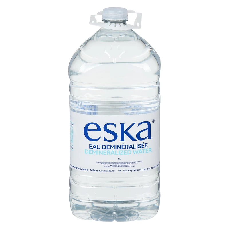 Eska Natural Spring Water 4L Bottle - Demineralized, Demineralized Natural Spring Water