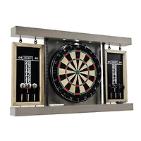 Prescott Bristle Dartboard Cabinet Set, Official Size Dart Board, by Barrington