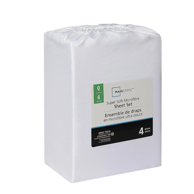 Mainstays Soft, Easy Care, Microfiber Sheet Set – Solid