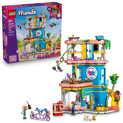 LEGO Friends Heartlake City Friends Club House Building Toy for Girls & Boys - Pretend Play Set for Kids, Ages 8+ - W/5 Minidolls, 3 Toy Animals, & Accessories - Gift Idea for Birthdays - 42689