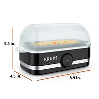 KRUPS Cuiseur À Œufs Électrique Rapide Simply, Capacité De 6 Œufs Pour Œufs Durs, Pochés, Brouillés Ou Omelettes