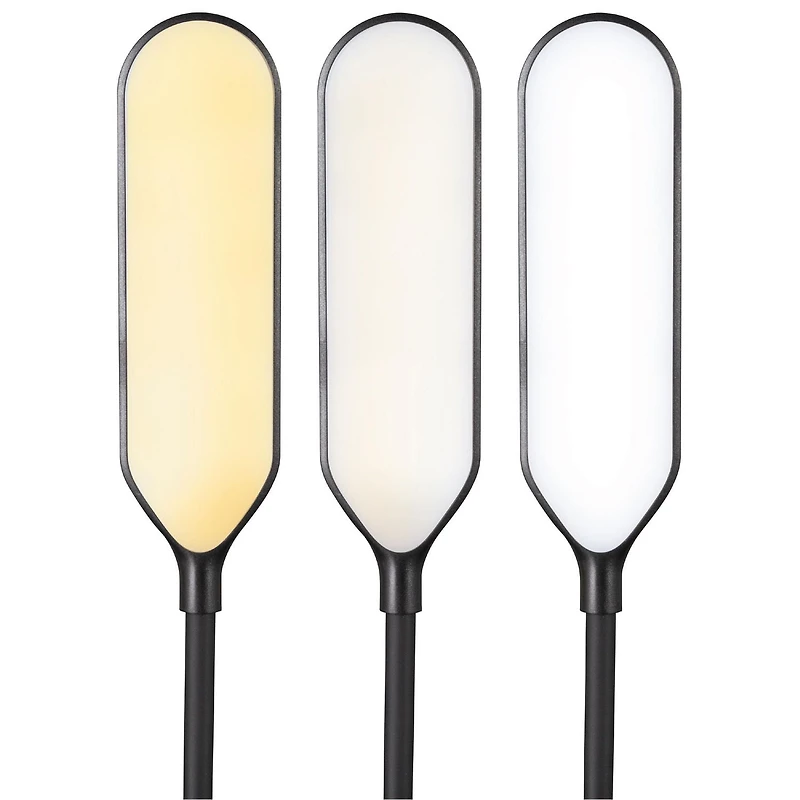 Lampe de bureau à DEL OttLite avec station de charge multiple, noir Lampe de bureau à DEL