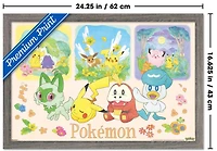 Pokémon: One Scene - Group Wall Poster, 14.725" x 22.375" Framed