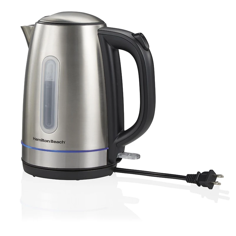 Hamilton Beach 1.7L Stainless Steel Electric Kettle with LED Light Ring 41037C, 1.7L Capacity