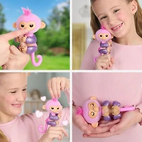 Fingerlings Interactive Baby Monkey with Purple Glitter, Ella, Walmart Exclusive