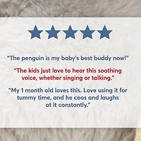 Baby GUND Animated Kissy the Penguin Plush, Singing Stuffed Animal Baby Toy for Ages 0 and Up, Black/White/Grey, 12"