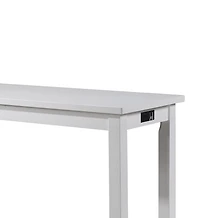 Topline Home Furnishings Pack repas blanc de 4 pièces à hauteur de comptoir