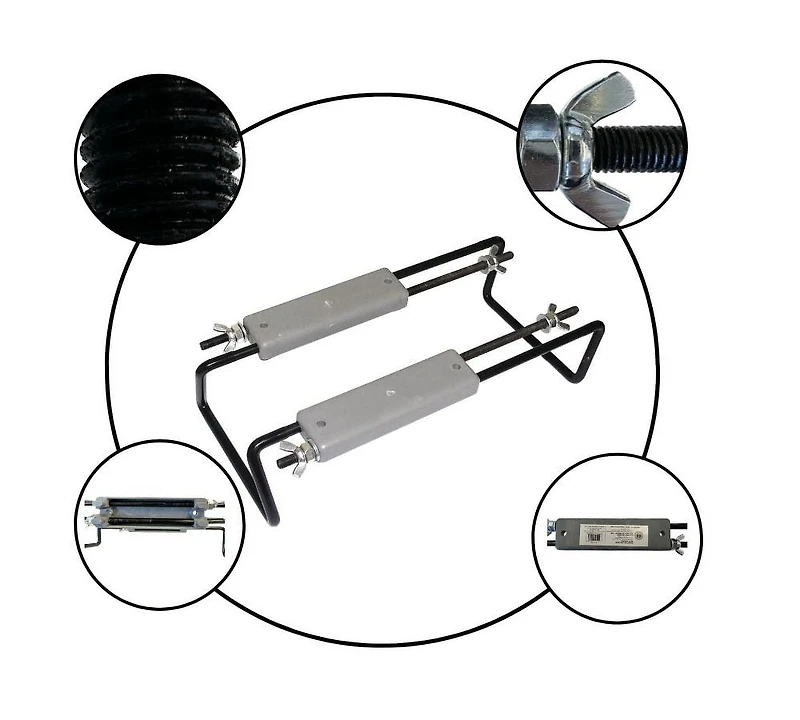 Blue Dog Marine Jon Boat Seat Bracket, Adjusts from 8 inches to 16.5 inches, Clamp-On Seat Bracket Fit 8x8 inches Seat Mounts
