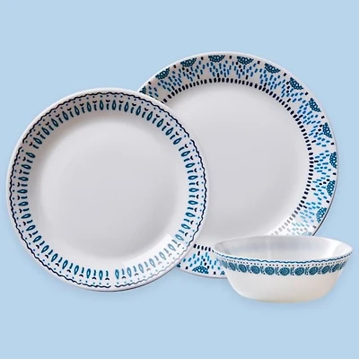 Service de vaisselle Corelle® Everyday Expressions Azure Medallion 12 pièces