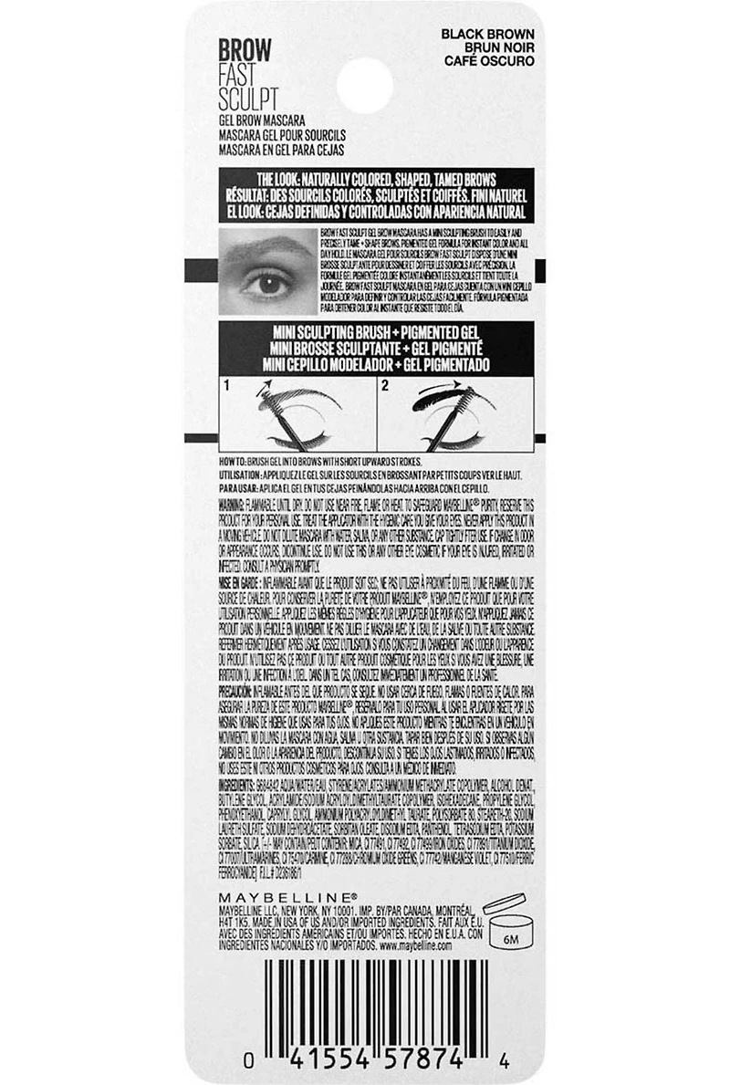 Maybelline New York, Sculpter le visage, Sourcils définis, Maquillage mascara sourcils, 3  GR 3 GR