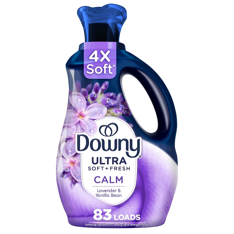 Assouplissant textile liquide Downy Ultra doux et frais, Calme, parfum Lavande et gousse de vanille, assouplissant textile Downy, assouplissant pour la lessive