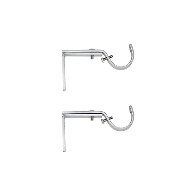 Home Trends Adjustable Drapery Brackets 3/4"-1" Nickel