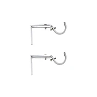 Home Trends Adjustable Drapery Brackets 3/4"-1" Nickel