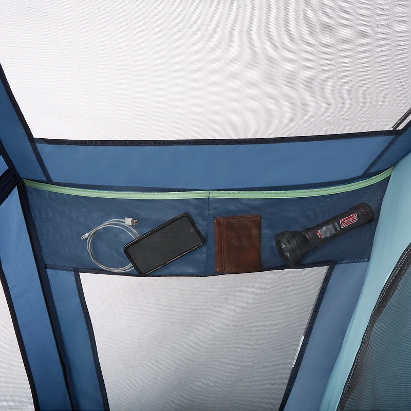 Tente de camping Coleman Skydome 8 personnes, avec pièce à moustiquaire, nuits bleues