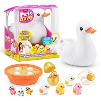 Pets Alive Mommy Duck & Baby Surprise by ZURU Nurturing Play Surprise Hatching Interactive Girls' Toy