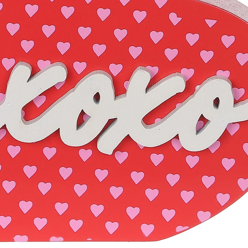 Valentine's day Red XOXO Wood Heart Décor
