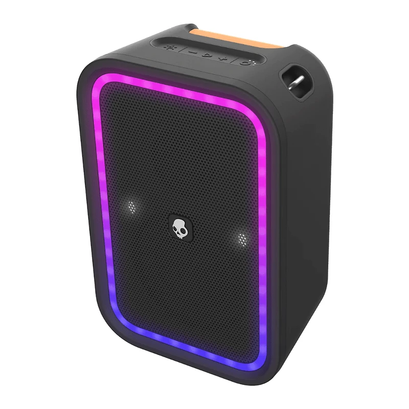 Skullcandy Stomp Waterproof USB Charge Out LED Lighting Wireless Bluetooth Portable Speaker, Black, STOMP XT