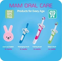 MAM Learn to Brush Set, Baby Toothbrush Set, Girl, 5+ Months, 2-Count