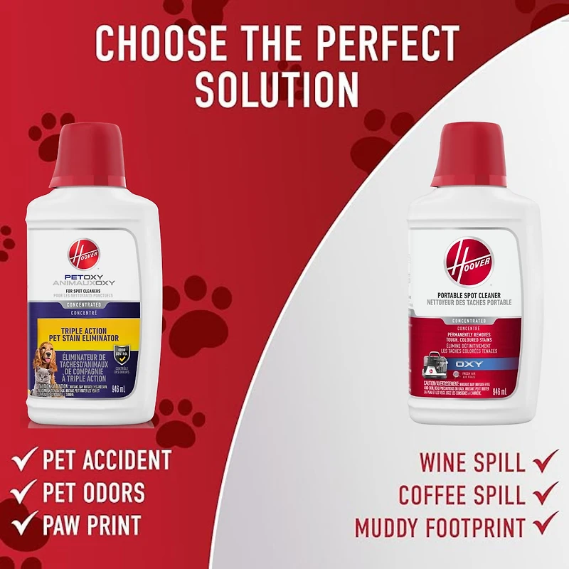 Hoover Appareil de nettoyage CleanSlate pour les dégâts d’animaux sur les moquettes et les tissus d’ameublement