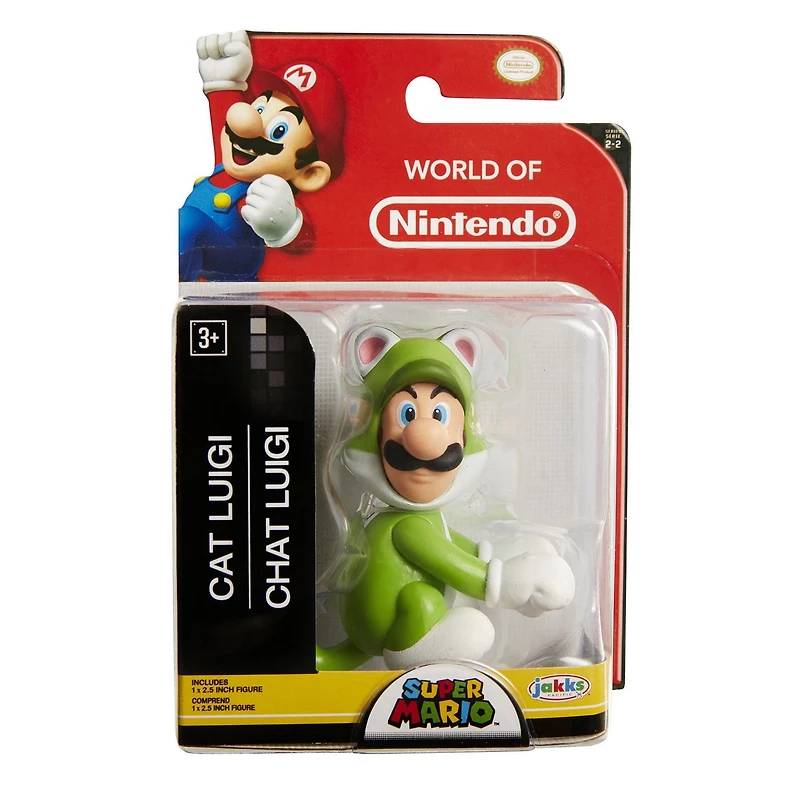 Figurine d'articulation limitée Luigi le chat de Nintendo de 2,5 po