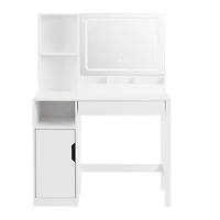 Mainstays Coiffeuse avec miroir éclairé et rangement