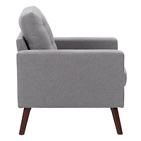 CorLiving Lyla Tufted Indoor Accent Chair with Tapered Wooden Legs