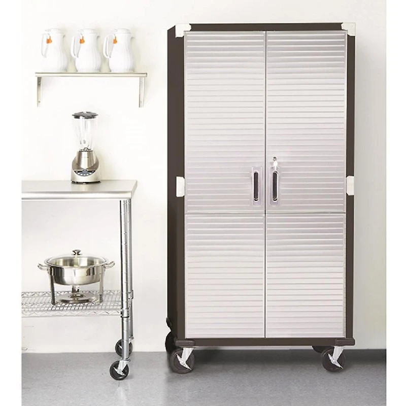 Armoire de rangement roulante UltraHD, Graphite, 91 cm (L) x 46 cm (P) x 183 cm (H)