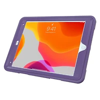 CTA Digital Protective Case with Built-in 360-degree Rotatable Grip Kickstand for iPad 7th and 8th Gen 10.2-in, iPad Air 3 and iPad Pro 10.5-in - Purple