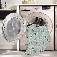 Tapis d'extérieur lavable Deltona vert & ivoire 5 pi x7 pi