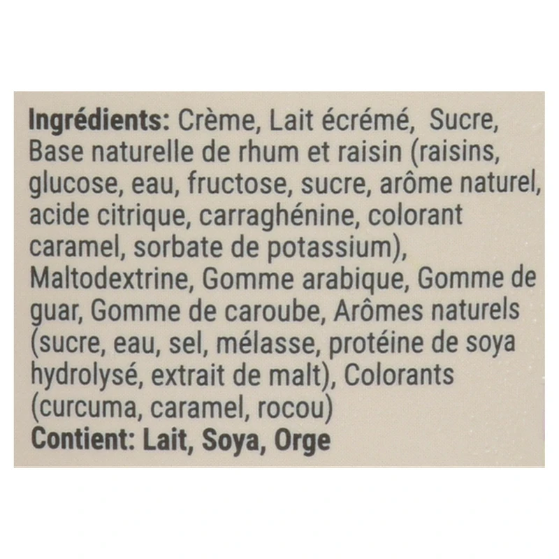 Neale's Sweet n Nice Rhum et Raisins Crème Glacée