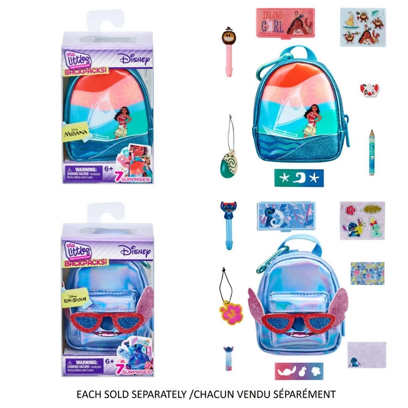 Real Littles Disney backpacks and handbags