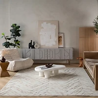 Tapis d'interieur exterieur abstrait Rug Branch Alfombra, beige creme, moderne - Salon, chambre, salle à manger et cuisine