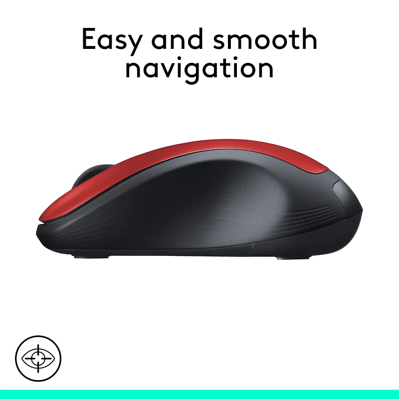 LogitechSouris Sans Fil Pleine Taille Ambidextre avec Récepteur USB Argent