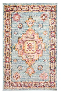 ECARPET Tapis Traditionnel Lotus pour Salon, Chambre, Salle A Manger, Entrée, Couloir et Plus Encore.