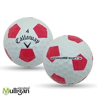 Mulligan - 96 balles de golf récupérées Callaway Chrome Soft Truvis 4A , Rouge