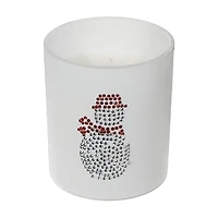 Bougie Parfumée En Pot Blanc Mat 7 Oz (Bonhomme De Neige) (Myrrhe Et Tonka) - Lot De 2