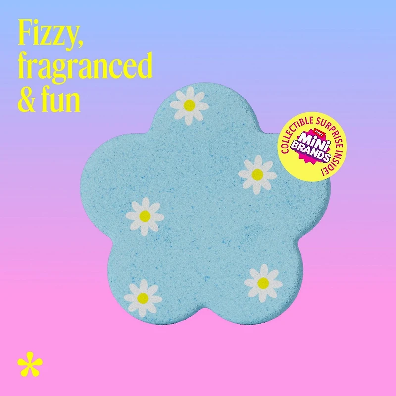DAISE Love Me Bath Bomb in Flower Power, With Mini Brands Collectible Inside, 3 oz/85 g, bath bomb, bath fizzer, flower power