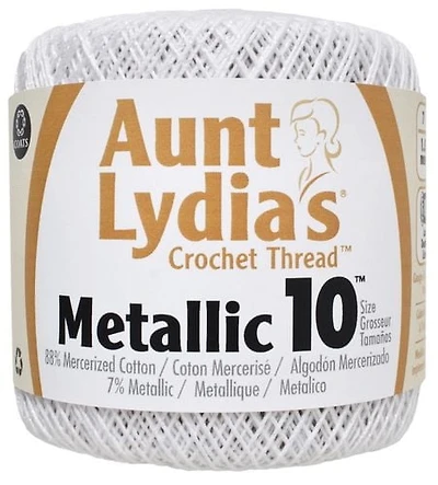 Aunt Lydia Metallic Crochet 154M Grosseur #10