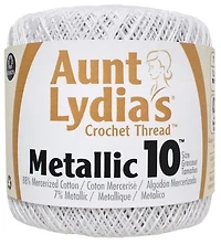 Aunt Lydia Metallic Crochet 154M Grosseur #10
