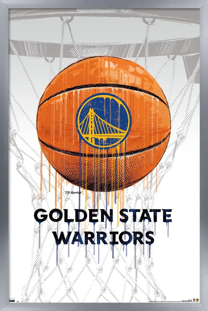 NBA Golden State Warriors - Drip Ball 20 Wall Poster