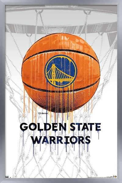 NBA Golden State Warriors - Drip Ball 20 Wall Poster