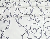 Marina Decoration Embroidered Stitching Coverlet Bedspread Ultra Soft Solid Bedding Summer Quilt Set with Quilted Sham, Navy Blue Branch Pattern