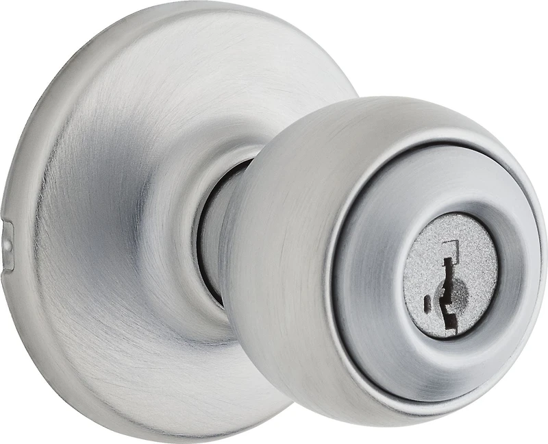 Essentials by Weiser pour portes d’entrée Ball en Chrome Satiné Facile et durable
